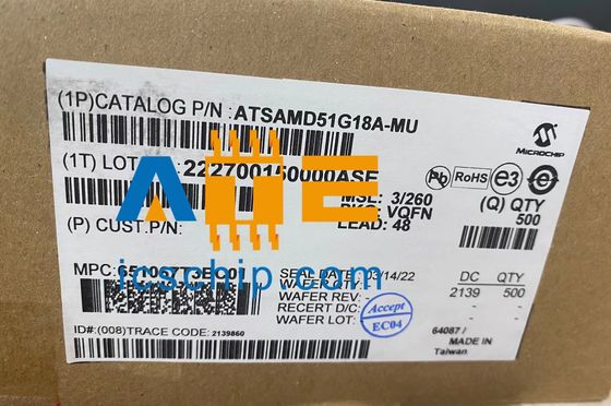 ATSAMD51G18A-MU Microchip IC MCU 32BIT 256KB FLASH 48VQFN Sirkuit Terpadu